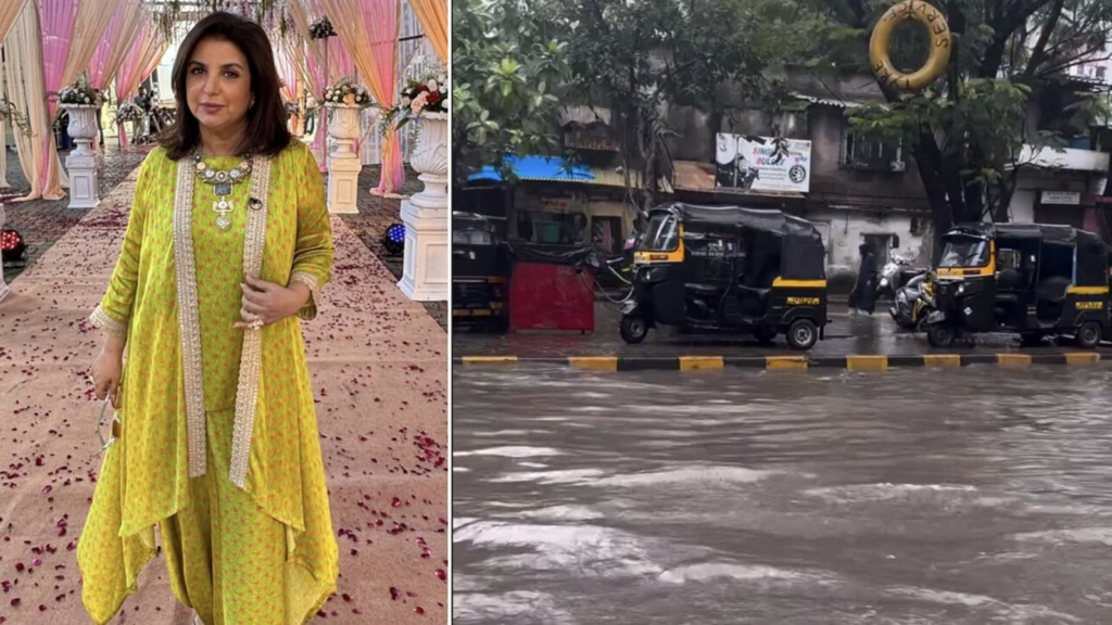 Farah Khan takes a sarcastic ‘swim’ jibe after heavy rains leave Mumbai streets waterlogged