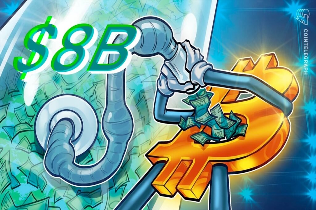 Bitcoin ‘Money Vessel’ Amasses $8B, Recovery Lacks ETF Inflows