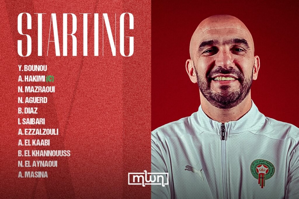 Regragui Names His Starting XI as Morocco Prepare for AFCON Semi-Final Showdown With Nigeria
