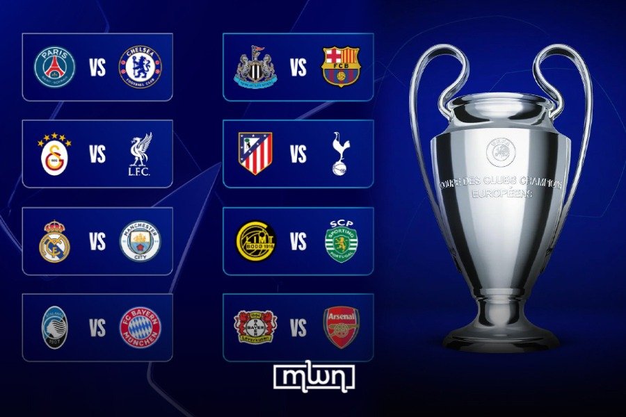 UEFA Champions League Confirms Round of 16 Ties, Reveals Final Bracket